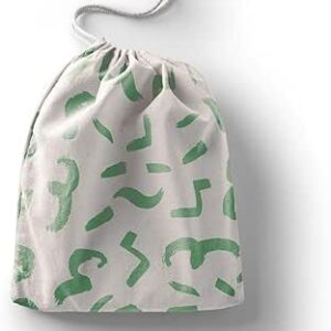 بوناميزون شنطة منتجات قطنية مطبوعة مع رباط، شنطة بقالة قابلة لاعادة الاستخدام، اكياس صديقة للبيئة وقابلة للتحلل البيولوجي، شنطة سفر، شنط تسوق، صديقة للبيئة، قابلة للطي، المقاس: 12×15 سم، قماش