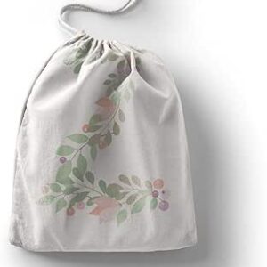 بوناميزون شنطة منتجات قطنية مطبوعة مع رباط، شنطة بقالة قابلة لاعادة الاستخدام، اكياس صديقة للبيئة وقابلة للتحلل البيولوجي، شنطة سفر، شنط تسوق، صديقة للبيئة، قابلة للطي، المقاس: 20×30 سم