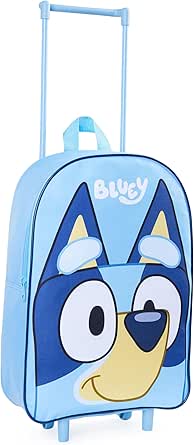 شنطة امتعة للاطفال - بعجلات قابلة للطي 39 × 27 سم بعجلتين ومقبض قابل للتمدد - سفر بوليستر أزرق من بلوي