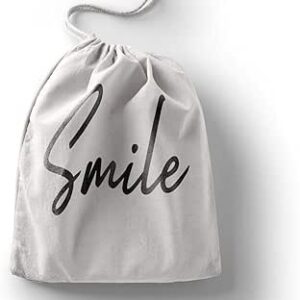 بوناميزون شنطة منتجات قطنية مطبوعة مع رباط، شنطة بقالة قابلة لاعادة الاستخدام، اكياس صديقة للبيئة وقابلة للتحلل البيولوجي، شنطة سفر، شنط تسوق، صديقة للبيئة، قابلة للطي، المقاس: 12×15 سم، قماش