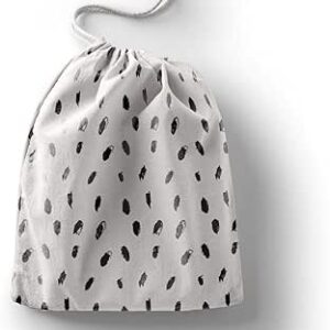بوناميزون شنطة منتجات قطنية مطبوعة مع رباط، شنطة بقالة قابلة لاعادة الاستخدام، اكياس صديقة للبيئة وقابلة للتحلل البيولوجي، شنطة سفر، شنط تسوق، صديقة للبيئة، قابلة للطي، المقاس: 12×15 سم، قماش
