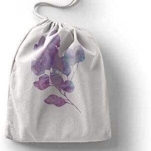 بوناميزون شنطة منتجات قطنية مطبوعة مع رباط، شنطة بقالة قابلة لاعادة الاستخدام، اكياس صديقة للبيئة وقابلة للتحلل البيولوجي، شنطة سفر، شنط تسوق، صديقة للبيئة، قابلة للطي، المقاس: 12×15 سم، قماش