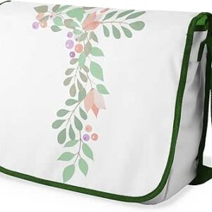 شنطة ماسنجر مدرسية مطبوعة رقميا مع احزمة كاكي للبنات والاولاد من لو جاردين دو لين، شنطة ماسنجر للطلاب، شنط كتف مقاس 29 × 36 سم