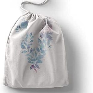 بوناميزون شنطة منتجات قطنية مطبوعة مع رباط، شنطة بقالة قابلة لاعادة الاستخدام، اكياس صديقة للبيئة وقابلة للتحلل البيولوجي، شنطة سفر، شنط تسوق، صديقة للبيئة، قابلة للطي، المقاس: 12×15 سم