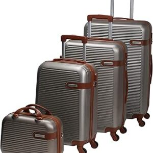 تشاليش حقائب سفر بعجلات للجنسين 4 قطع ، رمادي