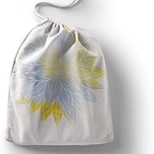 بوناميزون شنطة منتجات قطنية مطبوعة مع رباط، شنطة بقالة قابلة لاعادة الاستخدام، اكياس صديقة للبيئة وقابلة للتحلل البيولوجي، شنطة سفر، شنط تسوق، صديقة للبيئة، قابلة للطي، المقاس: 12×15 سم، لوحة قماشية