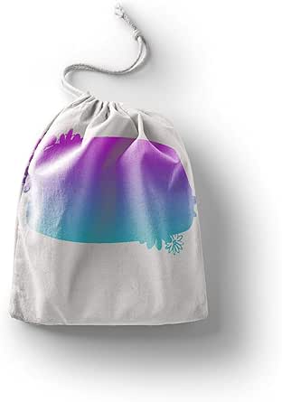 بوناميزون شنطة منتجات قطنية مطبوعة مع رباط، شنطة بقالة قابلة لاعادة الاستخدام، اكياس صديقة للبيئة وقابلة للتحلل البيولوجي، شنطة سفر، شنط تسوق، صديقة للبيئة، قابلة للطي، المقاس: 20×30 سم، قماش