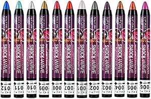 سيوسى مجموعة اقلام ظلال عيون 12 قطعة قلم كريمي سموكي ميتاليك احترافي مقاوم للماء ولامع ويدوم طويلا عصي دوارة للبنات والنساء