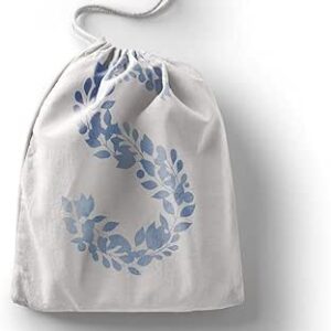 بوناميزون شنطة منتجات قطنية مطبوعة مع رباط، شنطة بقالة قابلة لاعادة الاستخدام، اكياس صديقة للبيئة وقابلة للتحلل البيولوجي، شنطة سفر، شنط تسوق، صديقة للبيئة، قابلة للطي، المقاس: 12×15 سم، قماش