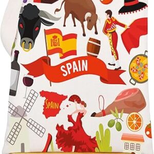 دبليو زد ام بي اي شنطة يد كبيرة توت للسفر بتصميم اسبانيا للعطلات الاسبانية، شنطة كتف قابلة لاعادة الاستخدام بتصميم اسبانيا، هدية تذكارية اسبانية