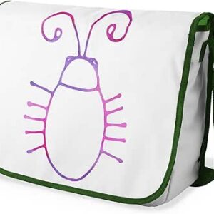 شنطة ماسنجر مدرسية مطبوعة رقميا مع احزمة كاكي للبنات والاولاد من لو جاردين دو لين، شنطة ماسنجر للطلاب، شنط كتف مقاس 29 × 36 سم