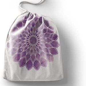 بوناميزون شنطة منتجات قطنية مطبوعة مع رباط، شنطة بقالة قابلة لاعادة الاستخدام، اكياس صديقة للبيئة وقابلة للتحلل البيولوجي، شنطة سفر، شنط تسوق، صديقة للبيئة، قابلة للطي، المقاس: 12×15 سم، قماش