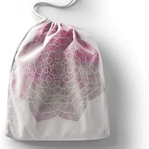 بوناميزون شنطة منتجات قطنية مطبوعة مع رباط، شنطة بقالة قابلة لاعادة الاستخدام، اكياس صديقة للبيئة وقابلة للتحلل البيولوجي، شنطة سفر، شنط تسوق، صديقة للبيئة، قابلة للطي، المقاس: 12×15 سم