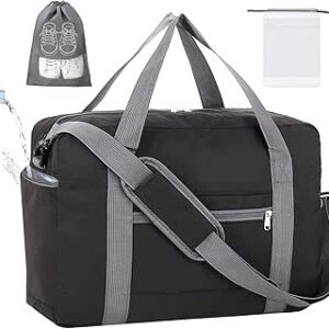 حقيبة مقصورة ايزي جيت ايرلاينز 45 × 32 × 18 تحمل تحت المقعد، حقيبة دفل للسفر قابلة للطي للنساء والرجال، نايلون