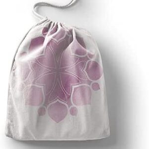 بوناميزون شنطة منتجات قطنية مطبوعة مع رباط، شنطة بقالة قابلة لاعادة الاستخدام، اكياس صديقة للبيئة وقابلة للتحلل البيولوجي، شنطة سفر، شنط تسوق، صديقة للبيئة، قابلة للطي، المقاس: 12×15 سم، قماش