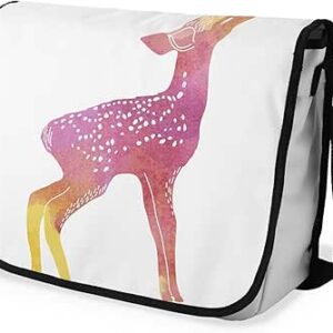 شنطة ماسنجر مدرسية مطبوعة رقمية بحزام اسود للبنات والاولاد من لو جاردين دو لين، شنطة ماسنجر للطلاب، شنط كتف مقاس 29 × 36 سم