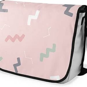 شنطة ماسنجر مدرسية مطبوعة رقمية بحزام اسود للبنات والاولاد من لو جاردين دو لين، شنطة ماسنجر للطلاب، شنط كتف مقاس 29 × 36 سم