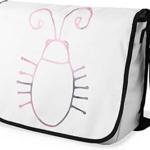 بوناميزون شنطة ماسنجر مدرسية مطبوعة رقميا مع حزام اسود للطلاب، شنطة كروس وشنطة ساعي، شنطة كتف للمدرسة، العودة الى المدرسة، المقاس: 29 × 36 سم