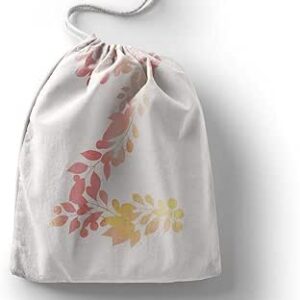 بوناميزون شنطة منتجات قطنية مطبوعة مع رباط، شنطة بقالة قابلة لاعادة الاستخدام، اكياس صديقة للبيئة وقابلة للتحلل البيولوجي، شنطة سفر، شنط تسوق، صديقة للبيئة، قابلة للطي، المقاس: 12×15 سم، قماش