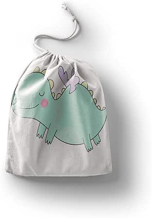 بوناميزون شنطة منتجات قطنية مطبوعة مع رباط، شنطة بقالة قابلة لاعادة الاستخدام، اكياس صديقة للبيئة وقابلة للتحلل البيولوجي، شنطة سفر، شنط تسوق، صديقة للبيئة، قابلة للطي، المقاس: 20×30 سم