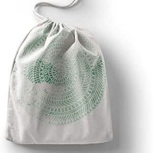 بوناميزون شنطة منتجات قطنية مطبوعة مع رباط، شنطة بقالة قابلة لاعادة الاستخدام، اكياس صديقة للبيئة وقابلة للتحلل البيولوجي، شنطة سفر، شنط تسوق، صديقة للبيئة، قابلة للطي، المقاس: 12×15 سم