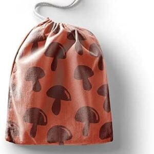 بوناميزون شنطة منتجات قطنية مطبوعة مع رباط، شنطة بقالة قابلة لاعادة الاستخدام، اكياس صديقة للبيئة وقابلة للتحلل البيولوجي، شنطة سفر، شنط تسوق، صديقة للبيئة، قابلة للطي، المقاس: 12×15 سم، قماش