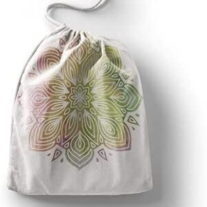 بوناميزون شنطة منتجات قطنية مطبوعة مع رباط، شنطة بقالة قابلة لاعادة الاستخدام، اكياس صديقة للبيئة وقابلة للتحلل البيولوجي، شنطة سفر، شنط تسوق، صديقة للبيئة، قابلة للطي، المقاس: 20×30 سم