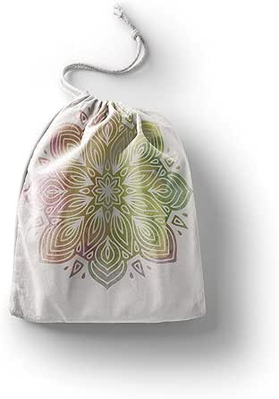 بوناميزون شنطة منتجات قطنية مطبوعة مع رباط، شنطة بقالة قابلة لاعادة الاستخدام، اكياس صديقة للبيئة وقابلة للتحلل البيولوجي، شنطة سفر، شنط تسوق، صديقة للبيئة، قابلة للطي، المقاس: 20×30 سم