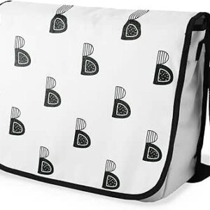 شنطة ماسنجر مدرسية مطبوعة رقمية بحزام اسود للبنات والاولاد من لو جاردين دو لين، شنطة ماسنجر للطلاب، شنط كتف مقاس 29 × 36 سم