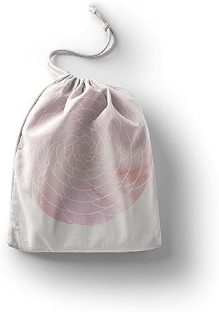 بوناميزون شنطة منتجات قطنية مطبوعة مع رباط، شنطة بقالة قابلة لاعادة الاستخدام، اكياس صديقة للبيئة وقابلة للتحلل البيولوجي، شنطة سفر، شنط تسوق، صديقة للبيئة، قابلة للطي، المقاس: 20×30 سم