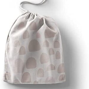 بوناميزون شنطة منتجات قطنية مطبوعة مع رباط، شنطة بقالة قابلة لاعادة الاستخدام، اكياس صديقة للبيئة وقابلة للتحلل البيولوجي، شنطة سفر، شنط تسوق، صديقة للبيئة، قابلة للطي، المقاس: 20×30 سم