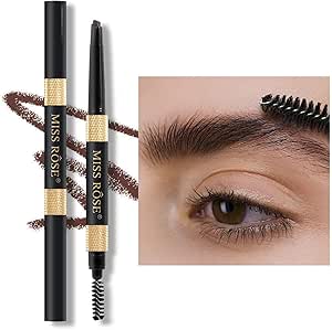 قلم حواجب مع فرشاة، قلم حواجب مقاوم للتلطخ يدوم طويلا | قلم مكياج للحواجب، قلم حواجب بني فاتح، قلم حواجب للحصول على مظهر طبيعي مثالي لمكياج الحواجب
