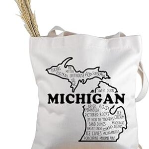 بوهاو حقيبة يد ميشيغان هدية للعطلات ولاية ميشيغان مرحبا بكم في ميشيغان حقيبة يد ميشيغان هدية تذكارية