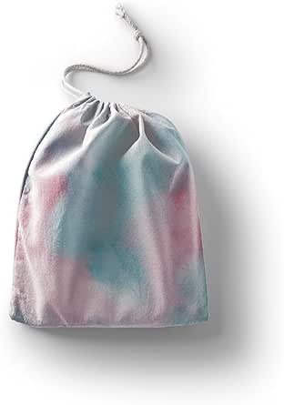 بوناميزون شنطة منتجات قطنية مطبوعة مع رباط، شنطة بقالة قابلة لاعادة الاستخدام، اكياس صديقة للبيئة وقابلة للتحلل البيولوجي، شنطة سفر، شنط تسوق، صديقة للبيئة، قابلة للطي، المقاس: 20×30 سم، قماش