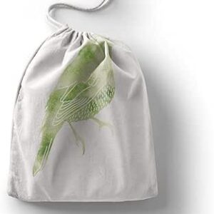 بوناميزون شنطة منتجات قطنية مطبوعة مع رباط، شنطة بقالة قابلة لاعادة الاستخدام، اكياس صديقة للبيئة وقابلة للتحلل البيولوجي، شنطة سفر، شنط تسوق، صديقة للبيئة، قابلة للطي، المقاس: 12×15 سم