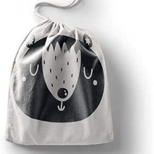 بوناميزون شنطة منتجات قطنية مطبوعة مع رباط، شنطة بقالة قابلة لاعادة الاستخدام، اكياس صديقة للبيئة وقابلة للتحلل البيولوجي، شنطة سفر، شنط تسوق، صديقة للبيئة، قابلة للطي، المقاس: 12×15 سم