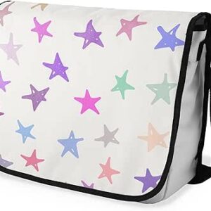 شنطة ماسنجر مدرسية مطبوعة رقمية بحزام اسود للبنات والاولاد من لو جاردين دو لين، شنطة ماسنجر للطلاب، شنط كتف مقاس 29 × 36 سم