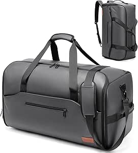 شنط ملابس للسفر، شنط بدلة للرجال للسفر، شنطة ملابس مع جيب للاحذية، شنطة ملابس 2 في 1 مقاومة للماء وقابلة للتحويل مع حزام كتف
