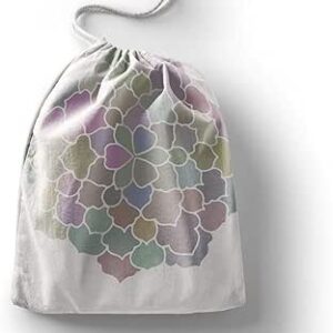 بوناميزون شنطة منتجات قطنية مطبوعة مع رباط، شنطة بقالة قابلة لاعادة الاستخدام، اكياس صديقة للبيئة وقابلة للتحلل البيولوجي، شنطة سفر، شنط تسوق، صديقة للبيئة، قابلة للطي، المقاس: 12×15 سم