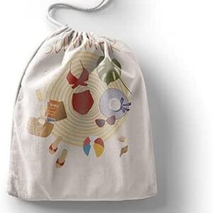 بوناميزون شنطة منتجات قطنية مطبوعة مع رباط، شنطة بقالة قابلة لاعادة الاستخدام، اكياس صديقة للبيئة وقابلة للتحلل البيولوجي، شنطة سفر، شنط تسوق، صديقة للبيئة، قابلة للطي، المقاس: 20×30 سم، قماش