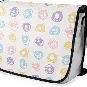 شنطة ماسنجر مدرسية مطبوعة رقمية بحزام اسود للبنات والاولاد من لو جاردين دو لين، شنطة ماسنجر للطلاب، شنط كتف مقاس 29 × 36 سم