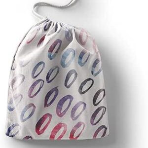 بوناميزون شنطة منتجات قطنية مطبوعة مع رباط، شنطة بقالة قابلة لاعادة الاستخدام، اكياس صديقة للبيئة وقابلة للتحلل البيولوجي، شنطة سفر، شنط تسوق، صديقة للبيئة، قابلة للطي، المقاس: 12×15 سم