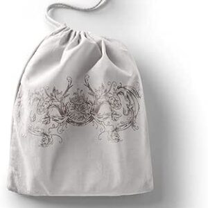 بوناميزون شنطة منتجات قطنية مطبوعة مع رباط، شنطة بقالة قابلة لاعادة الاستخدام، اكياس صديقة للبيئة وقابلة للتحلل البيولوجي، شنطة سفر، شنط تسوق، صديقة للبيئة، قابلة للطي، المقاس: 12×15 سم، قماش