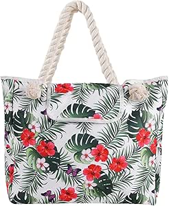 شنط شاطئ للنساء | شنط كبيرة توت لحمام السباحة | شنطة منظمة للسفر مقاومة للماء مع مقبض محمول للالعاب واساسيات العطلات