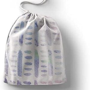 بوناميزون شنطة منتجات قطنية مطبوعة مع رباط، شنطة بقالة قابلة لاعادة الاستخدام، اكياس صديقة للبيئة وقابلة للتحلل البيولوجي، شنطة سفر، شنط تسوق، صديقة للبيئة، قابلة للطي، المقاس: 12×15 سم، قماش