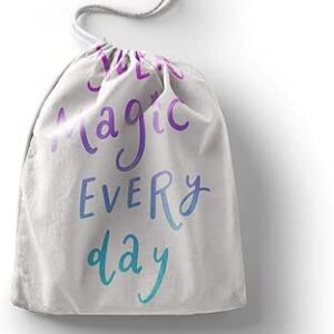 بوناميزون شنطة منتجات قطنية مطبوعة مع رباط، شنطة بقالة قابلة لاعادة الاستخدام، اكياس صديقة للبيئة وقابلة للتحلل البيولوجي، شنطة سفر، شنط تسوق، صديقة للبيئة، قابلة للطي، المقاس: 20×30 سم