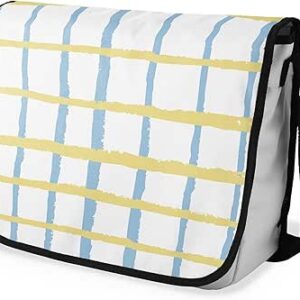 بوناميزون شنطة ماسنجر مدرسية مطبوعة رقميا مع حزام اسود للطلاب، شنطة كروس وشنطة ساعي، شنطة كتف للمدرسة، العودة الى المدرسة، المقاس: 29 × 36 سم