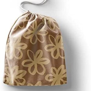 بوناميزون شنطة منتجات قطنية مطبوعة مع رباط، شنطة بقالة قابلة لاعادة الاستخدام، اكياس صديقة للبيئة وقابلة للتحلل البيولوجي، شنطة سفر، شنط تسوق، صديقة للبيئة، قابلة للطي، المقاس: 12×15 سم، قماش