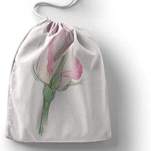 بوناميزون شنطة منتجات قطنية مطبوعة مع رباط، شنطة بقالة قابلة لاعادة الاستخدام، اكياس صديقة للبيئة وقابلة للتحلل البيولوجي، شنطة سفر، شنط تسوق، صديقة للبيئة، قابلة للطي، المقاس: 12×15 سم