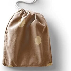 بوناميزون شنطة منتجات قطنية مطبوعة مع رباط، شنطة بقالة قابلة لاعادة الاستخدام، اكياس صديقة للبيئة وقابلة للتحلل البيولوجي، شنطة سفر، شنط تسوق، صديقة للبيئة، قابلة للطي، المقاس: 12×15 سم، قماش